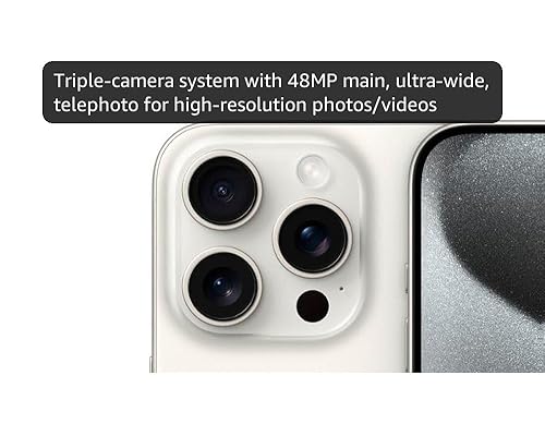 Amazon.com: Apple iPhone 15 Pro, 256GB, White Titanium - Unlocked