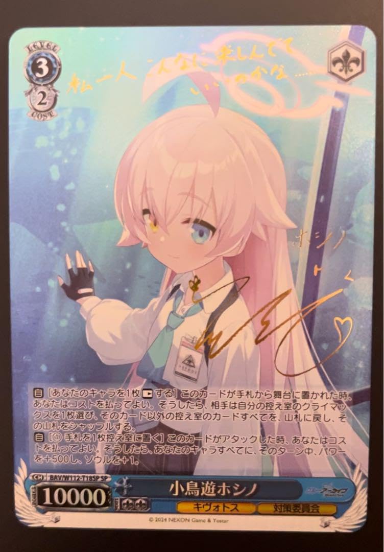 ヴァイスシュヴァルツ ブルーアーカイブ 対策委員会 ホシノ SP ブルー