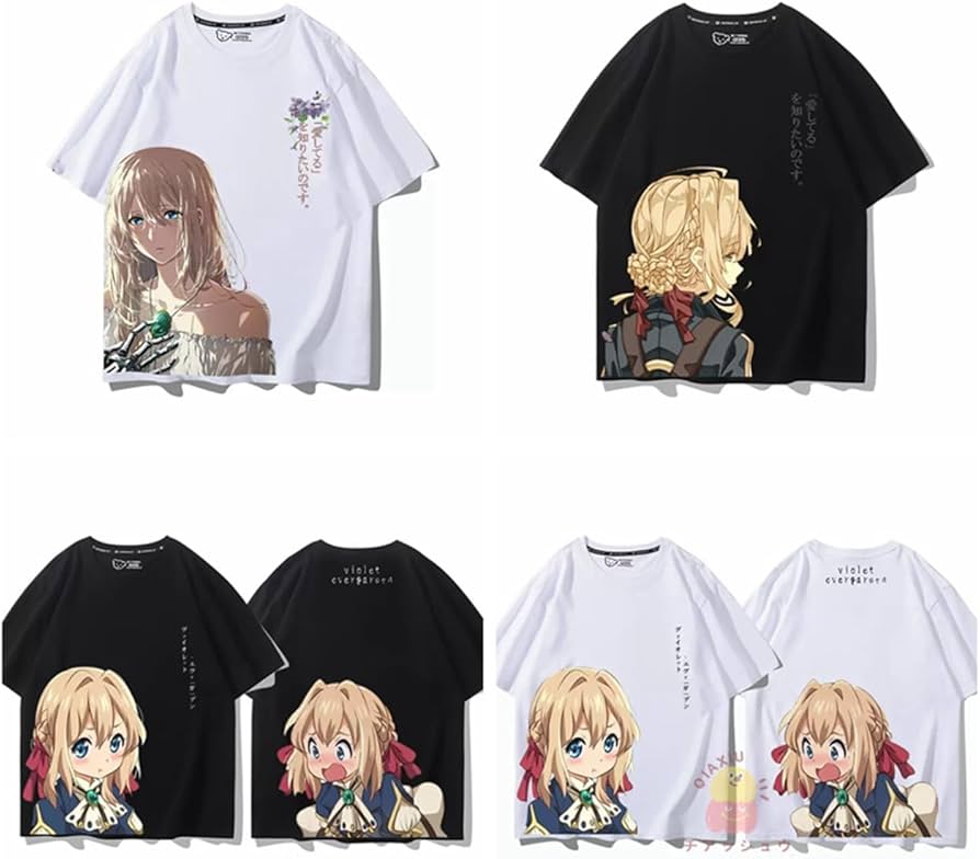 Amazon.co.jp: ヴァイオレット・エヴァーガーデン Tシャツ