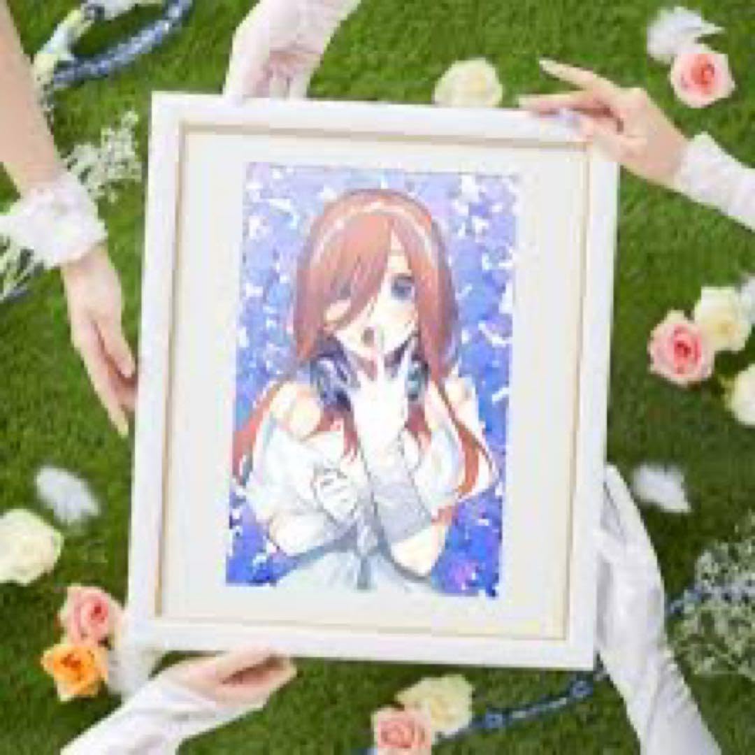 五等分の花嫁 中野二乃 Anique 記念額装絵 複製原画