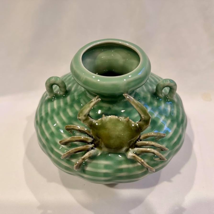 中国美術 青磁 磁器 花瓶 壺 緑 花器 花瓶花入(青磁)｜売買された