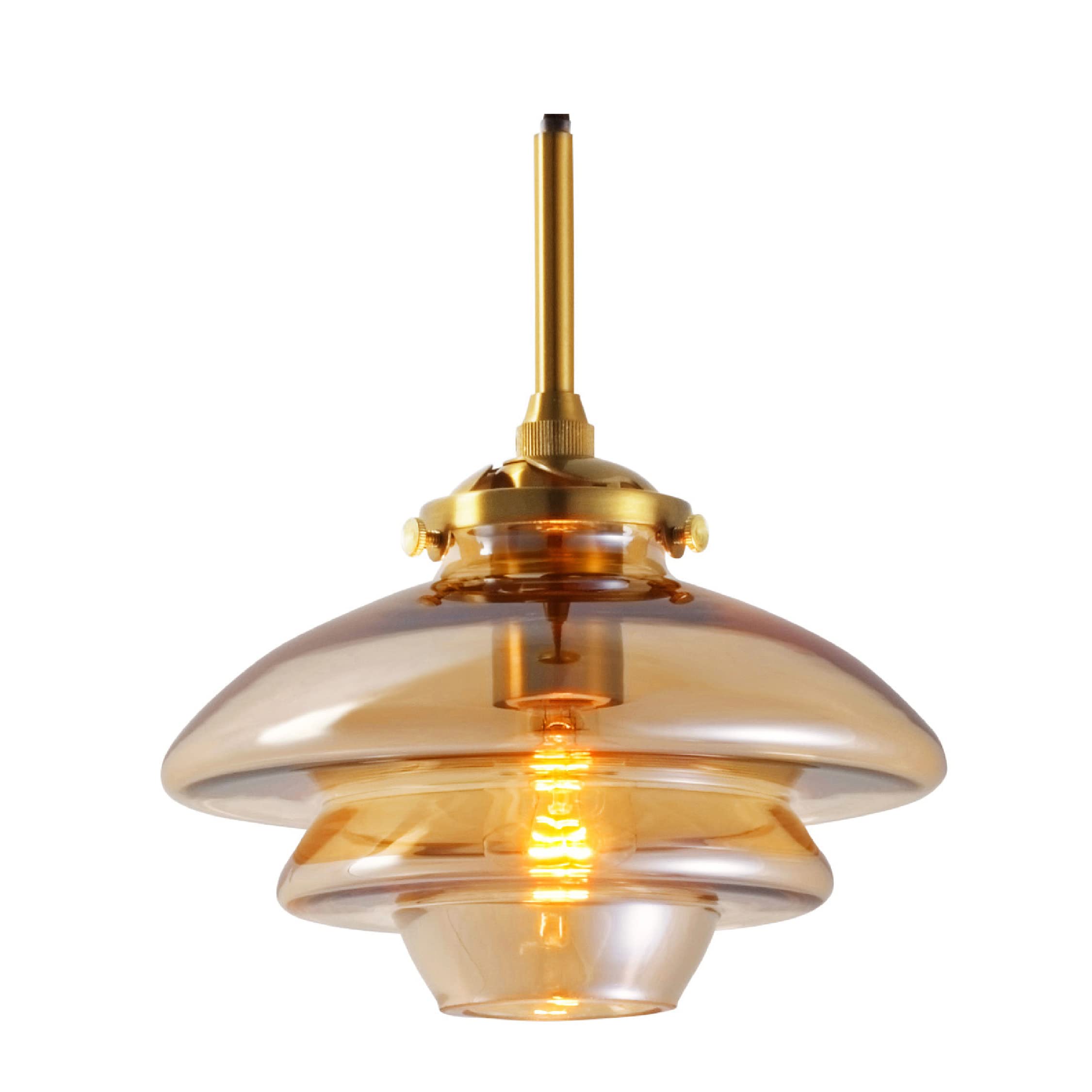 Glass × Oval 半透明ガラスと大理石の オーバル ペンダントライト