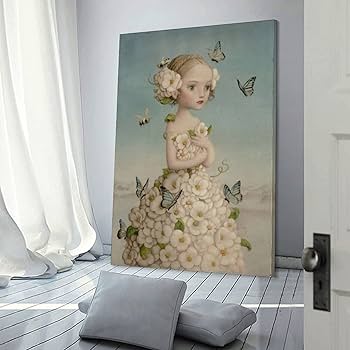 Amazon.com: Canvas Print Nicoletta Ceccoli Painting Wall Art Doll