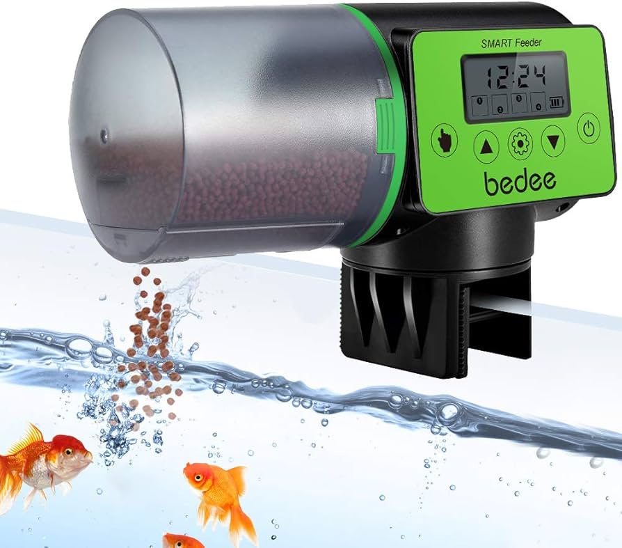 Amazon | 熱帯魚 自動餌やり機 金魚 タイムフィーダー 魚自動給餌器