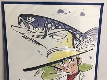 Amazon.co.jp: 矢口高雄先生 直筆サイン入り色紙 釣りキチ三平