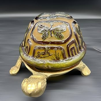 エミールガレ 2灯 山景文 台座真鍮 カメオ彫り 被せガラス 高さ32cm