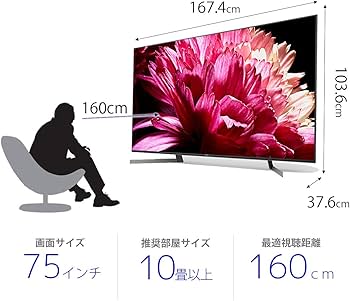 Amazon | ソニー 75V型地上・BS・110度CSデジタル4Kチューナー内蔵 LED