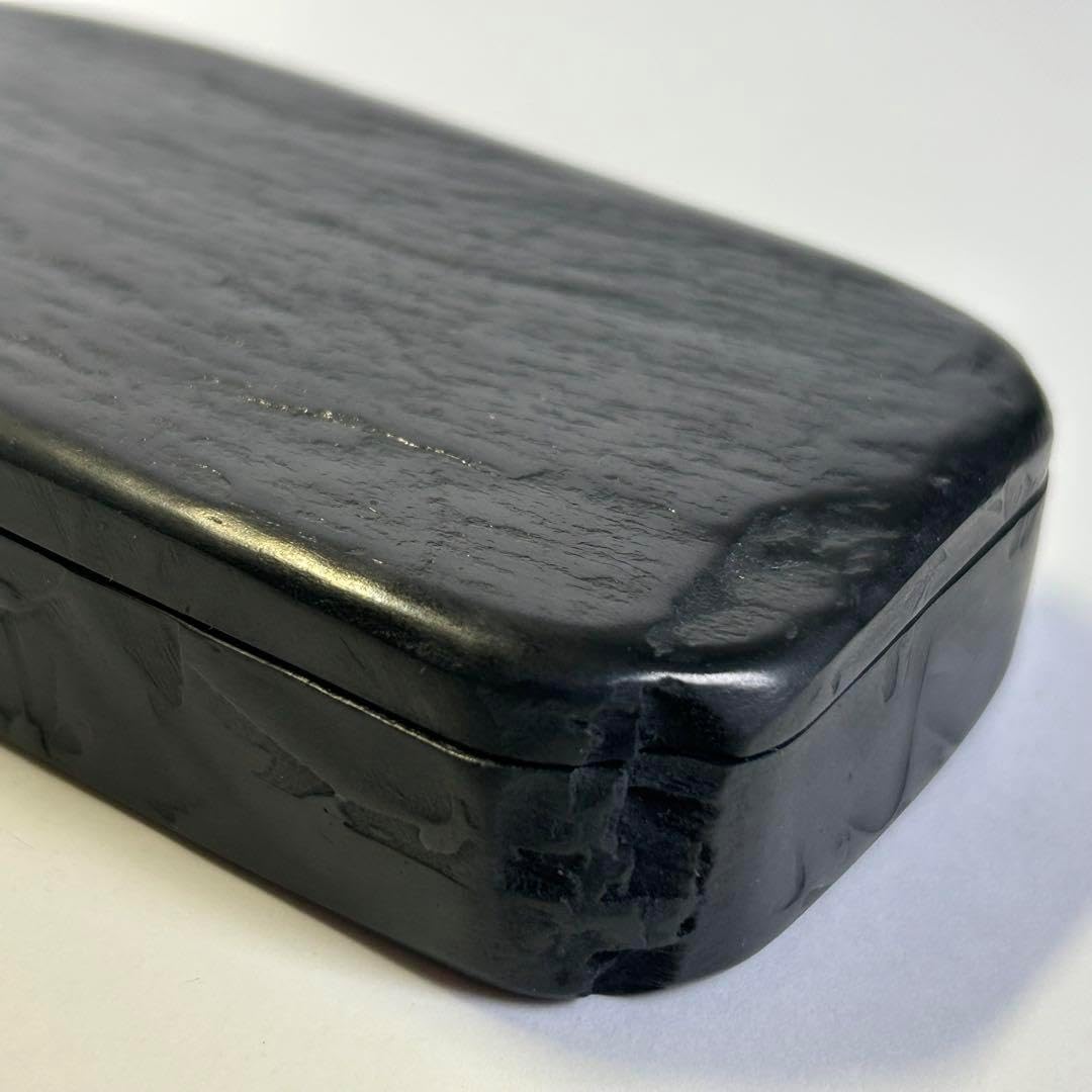 墨研】龍渓石硯◇翠川秀石作「自然石硯」◇使用品◇書道具 文房四宝 和