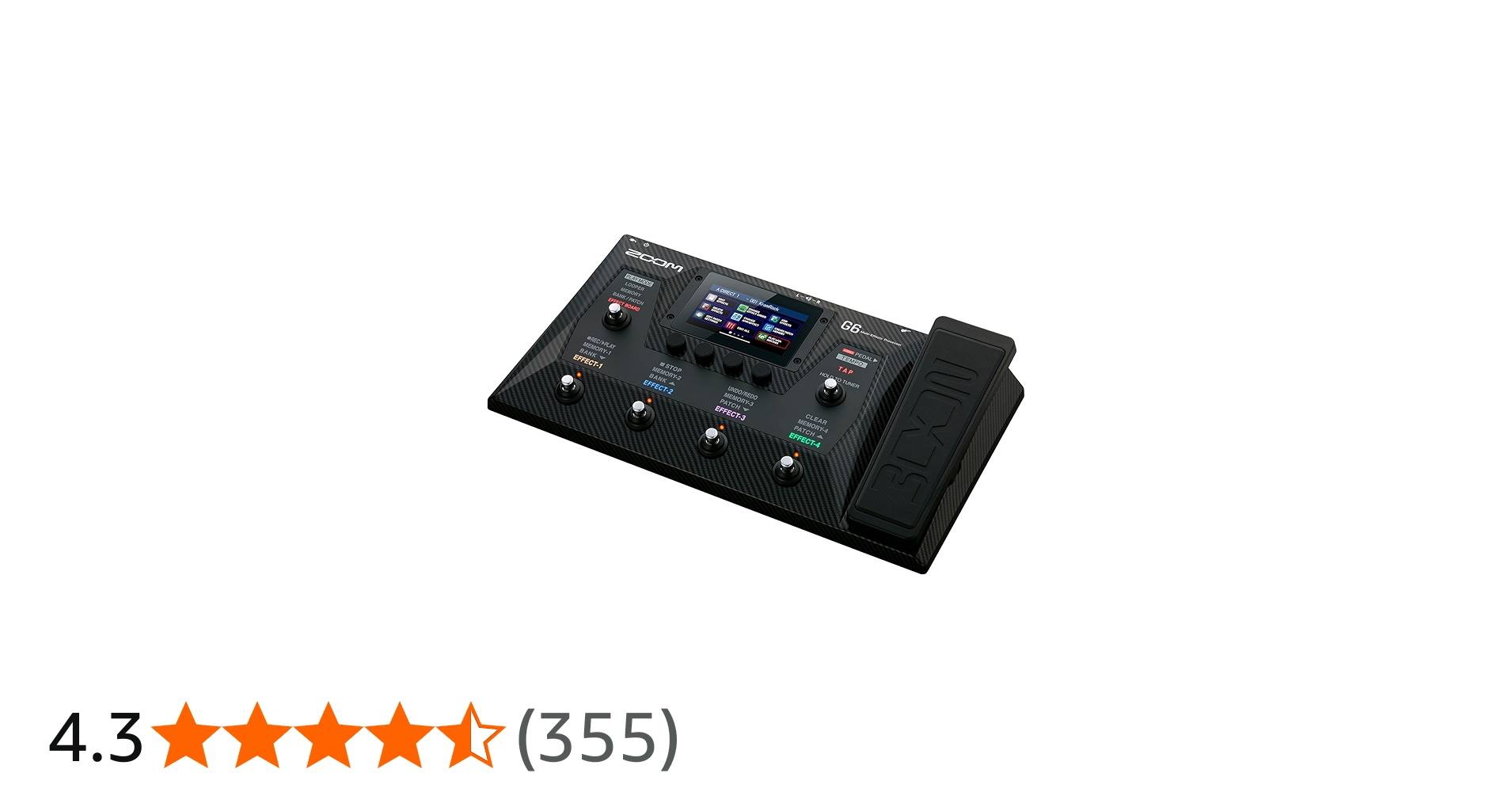 Amazon | ZOOM G6 マルチエフェクター ギター用 135種エフェクト/IR