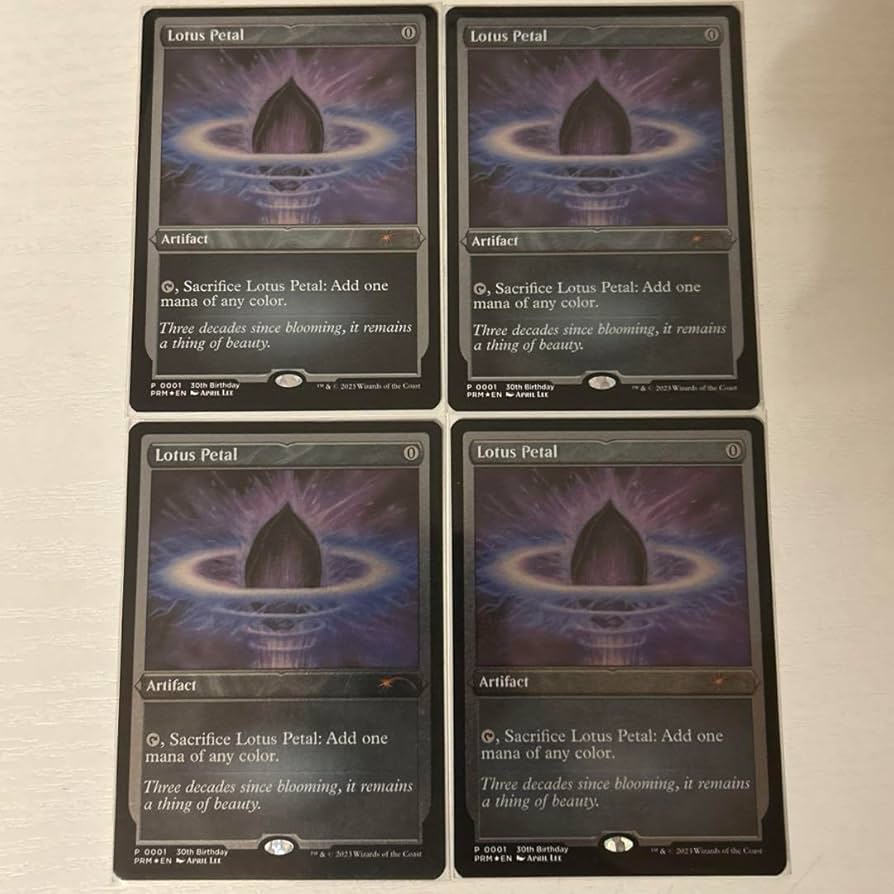 水蓮の花びら Lotus Petal 英語 EN 4枚セット TMP MTG【水蓮の花びら