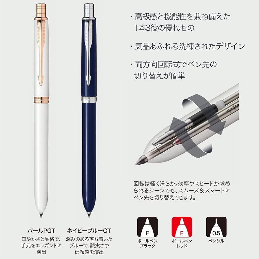 Amazon.co.jp: PARKER パーカー 多機能ペン ソネット パールPGT 3in1
