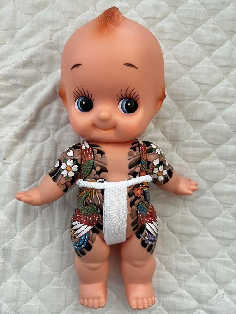 Amazon.co.jp: 入れ墨キューピー 桜吹雪 昇龍 ハンドメイド 人形 羽 和