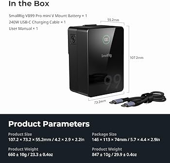 Amazon.com: SMALLRIG V Mount Battery, 99Wh / 6800mAh V Mount