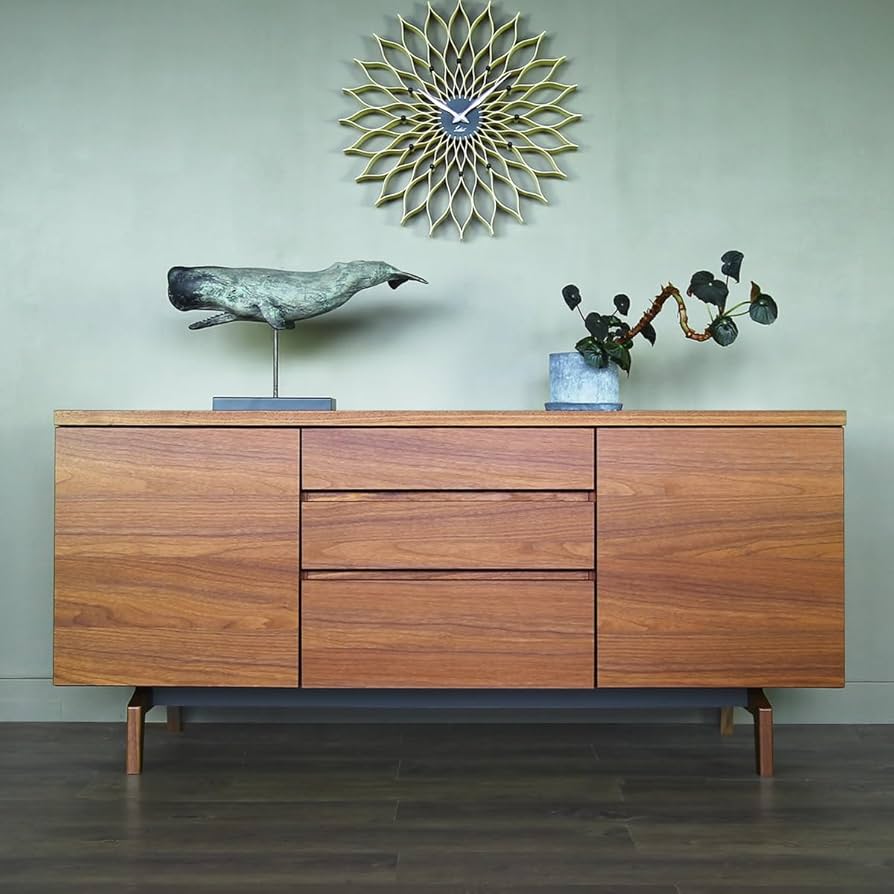 Amazon.co.jp: 国産 サイドボード キャビネット 木製 ウォールナット