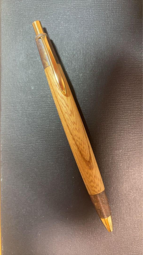 野原工芸似 斑紋金具(色物糠焼) 欅 真鍮 シャーペン ボナンペン さて