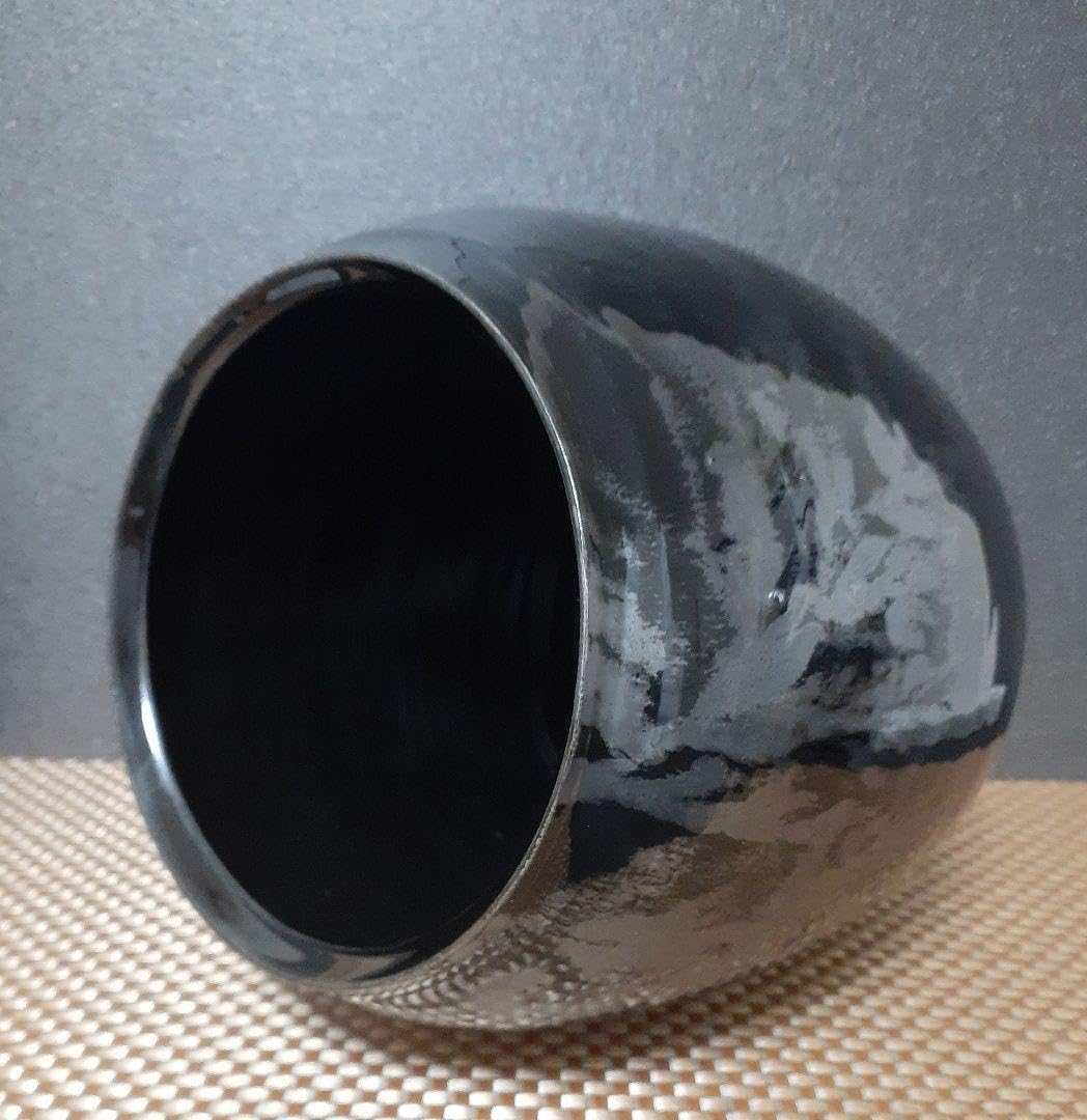 Amazon.co.jp: 日展作家 名工 加藤敬也作 黒釉彩 花瓶 共箱 作歴書