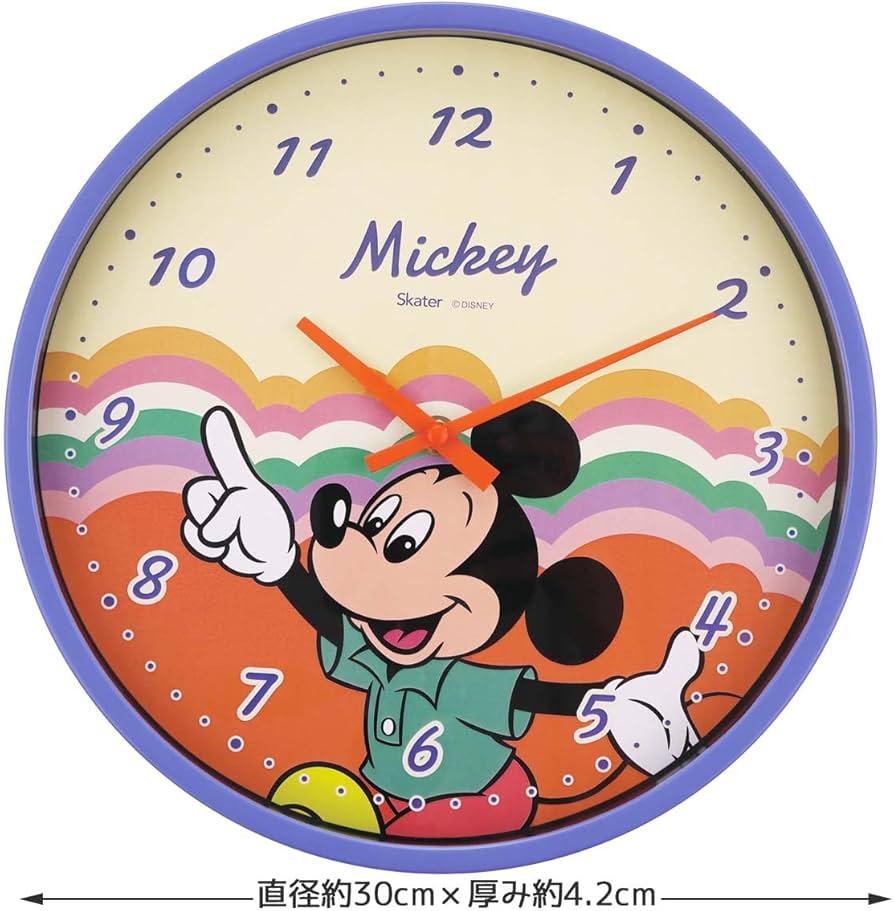 Amazon.co.jp: スケーター(Skater) 壁掛け時計 ディズニー レトロ