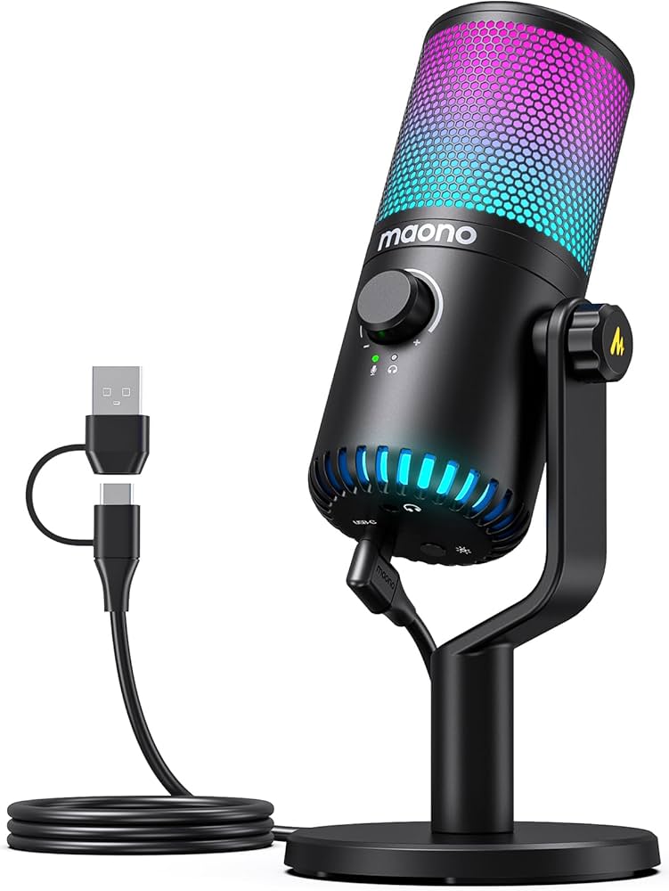 Amazon.co.jp: MAONO USB コンデンサーマイク ゲーミングマイク PC
