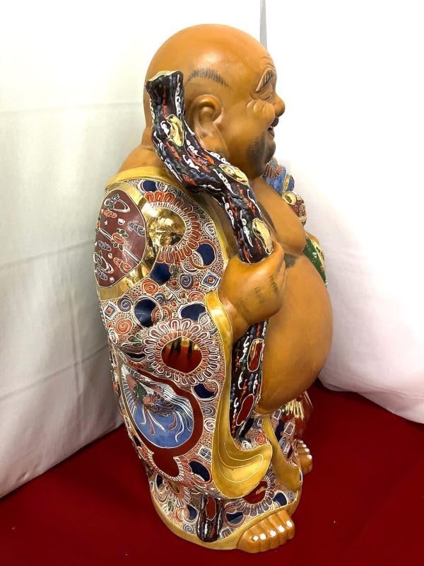九谷焼 九谷焼 布袋像（40） 幅17cm 高さ24cm 色絵金彩 七福神