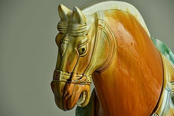 Amazon.co.jp: 大型唐三彩 馬 置物 高78cm 焼物 陶器製 インテリア