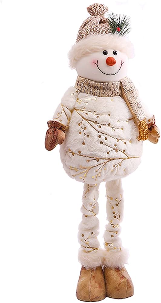 Amazon.co.jp: クリスマス 人形 雪だるま 足長 立ち 75cm ぬいぐるみ