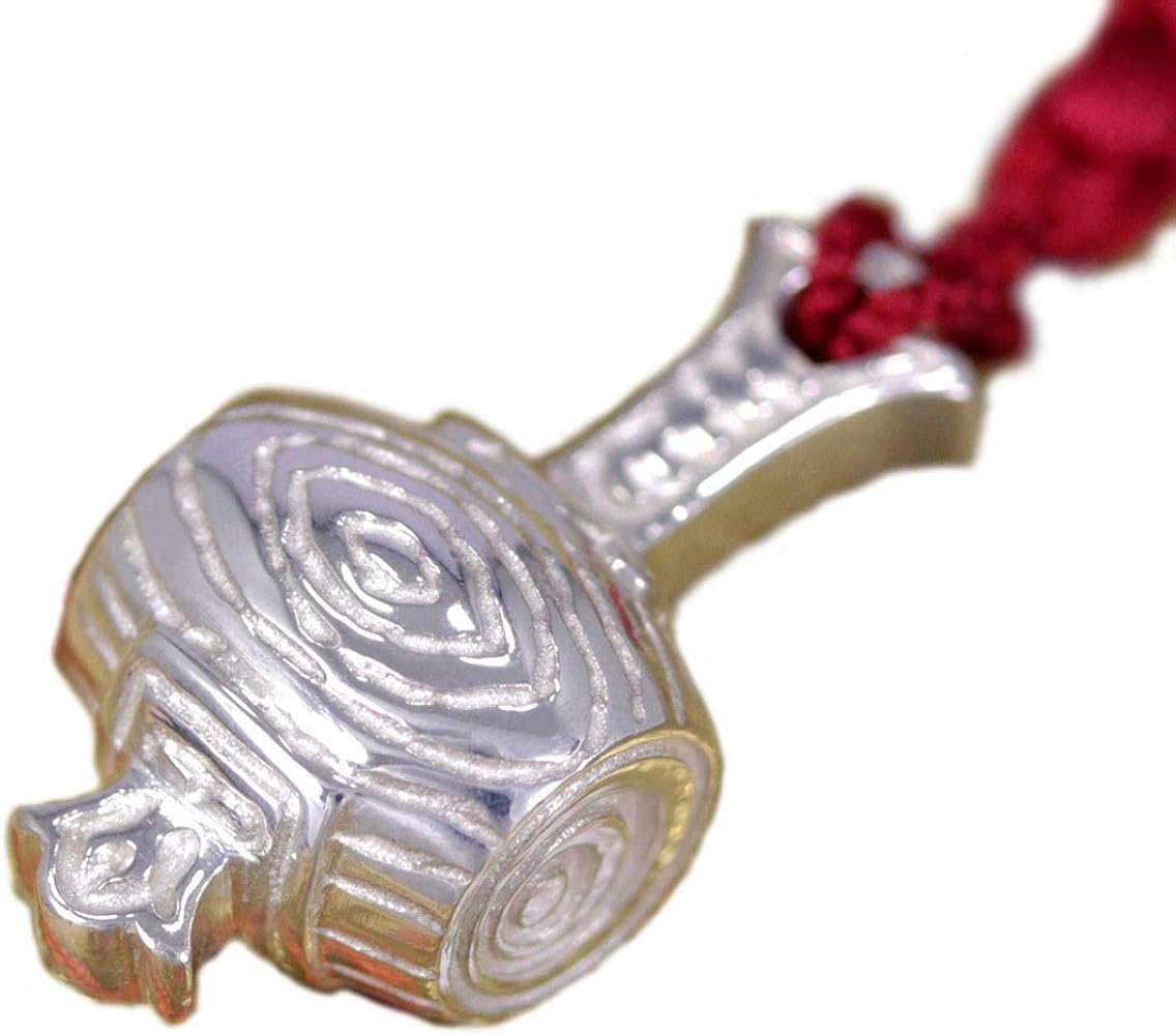 Amazon.co.jp: [梅都工房] 根付 銀製 打ち出の小槌 こづち 作品 : 家電