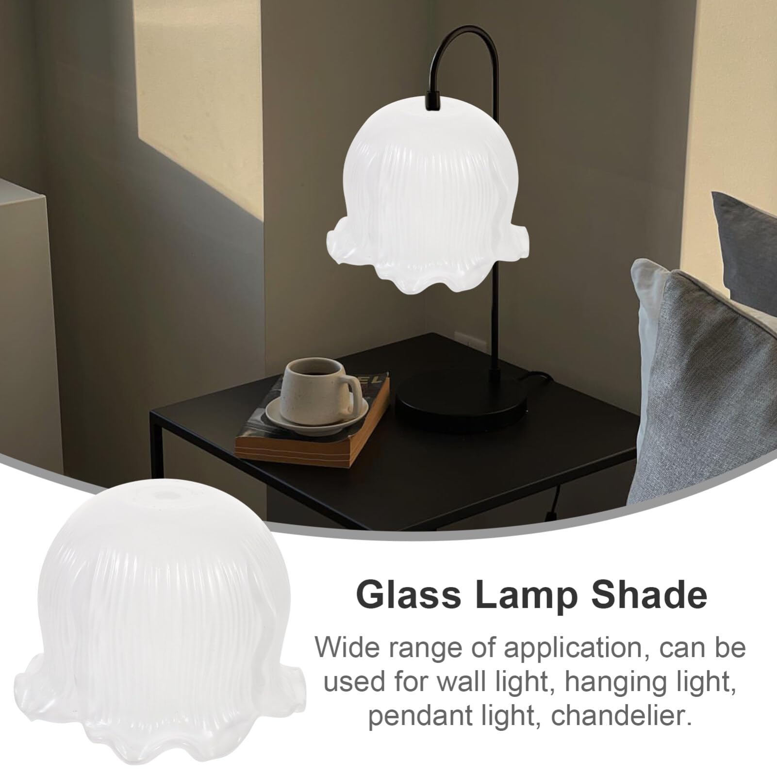 Dome Nancyチューリップタイプのガラスシェード電気スタンド Dome