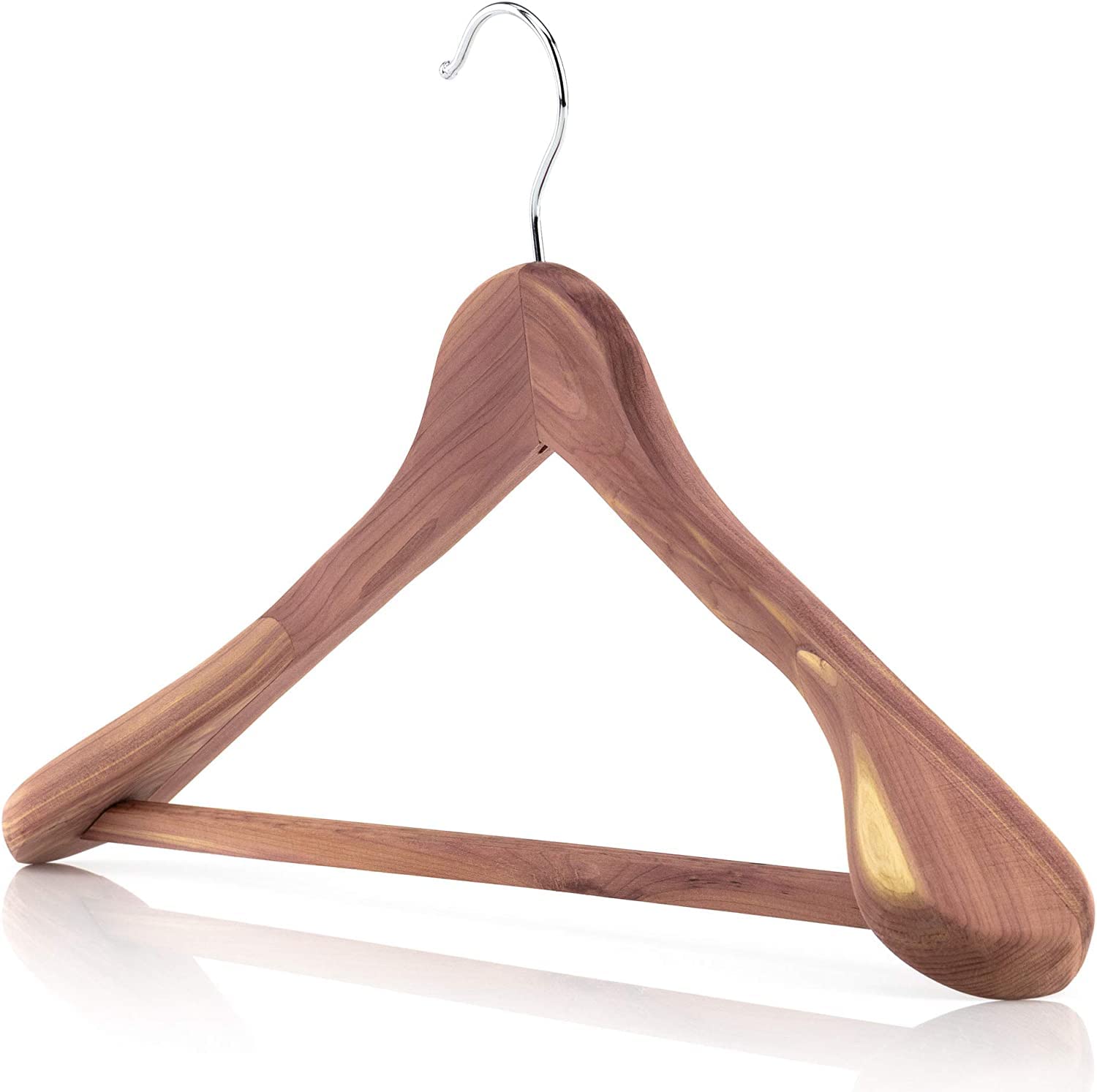 Amazon.com: HANGERWORLD 5 Cedar Wood 17.7inch Suit Hangers with