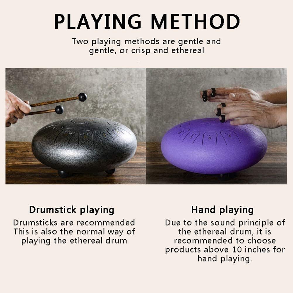 Amazon.co.jp: ハンドパン スリットドラム 楽器 14インチスチール舌