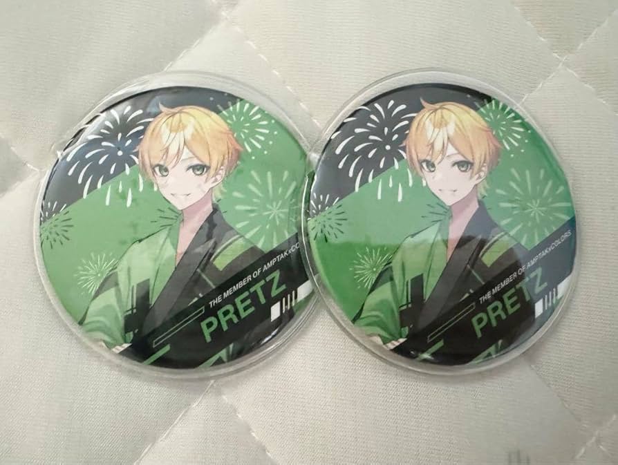AMPTAK×COLORS AMPTAK ぷりっつくん 特典 缶バッジ① AMPTAK×COLORS