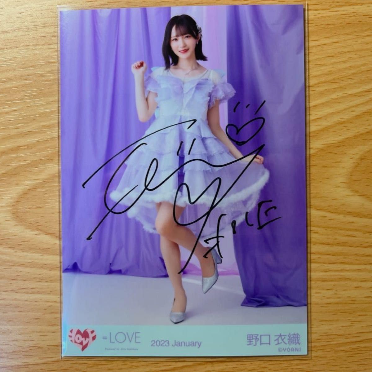 LOVE 野口衣織 直筆サイン イコプレ 野口衣織 色紙 直筆 イコラブ ①