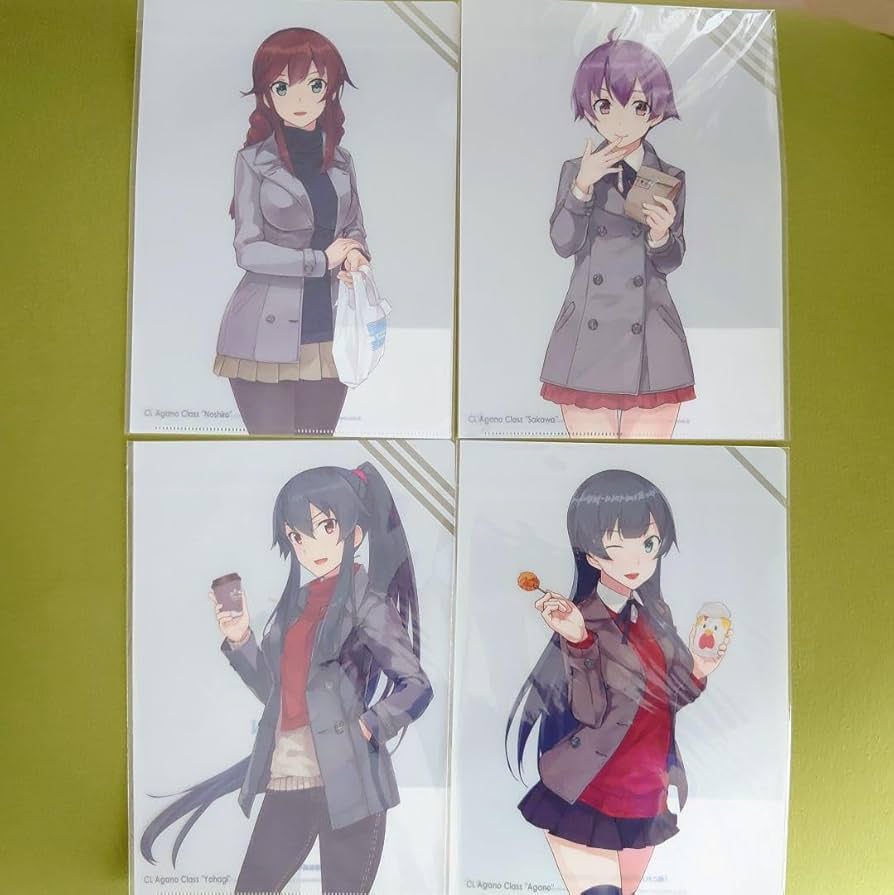 Amazon.co.jp: 艦これ・ローソンコラボ 阿賀野型4姉妹クリアファイル