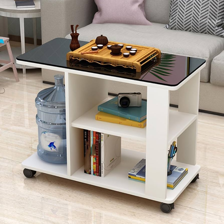 manikoさま専用】北欧デザイン 木製 サイドテーブル キャスター③付き