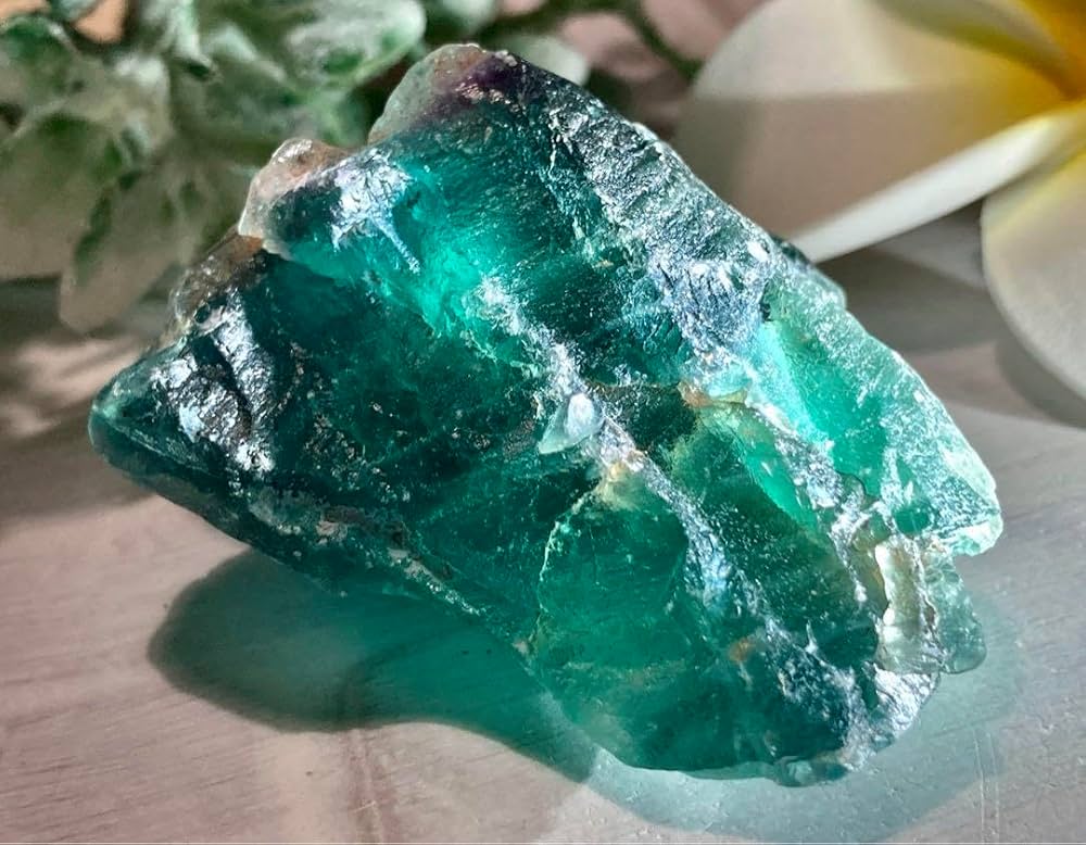 Amazon.co.jp: マルチカラー*:レインボー フローライト 蛍石 原石 ラフ