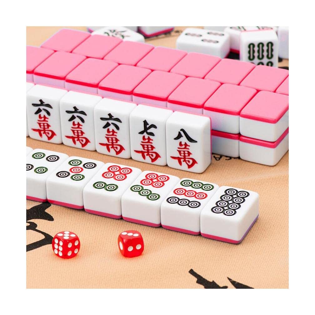 ミニ麻雀牌セット サイコロ付き 中国セブン限定 中国土産 136枚 未使用