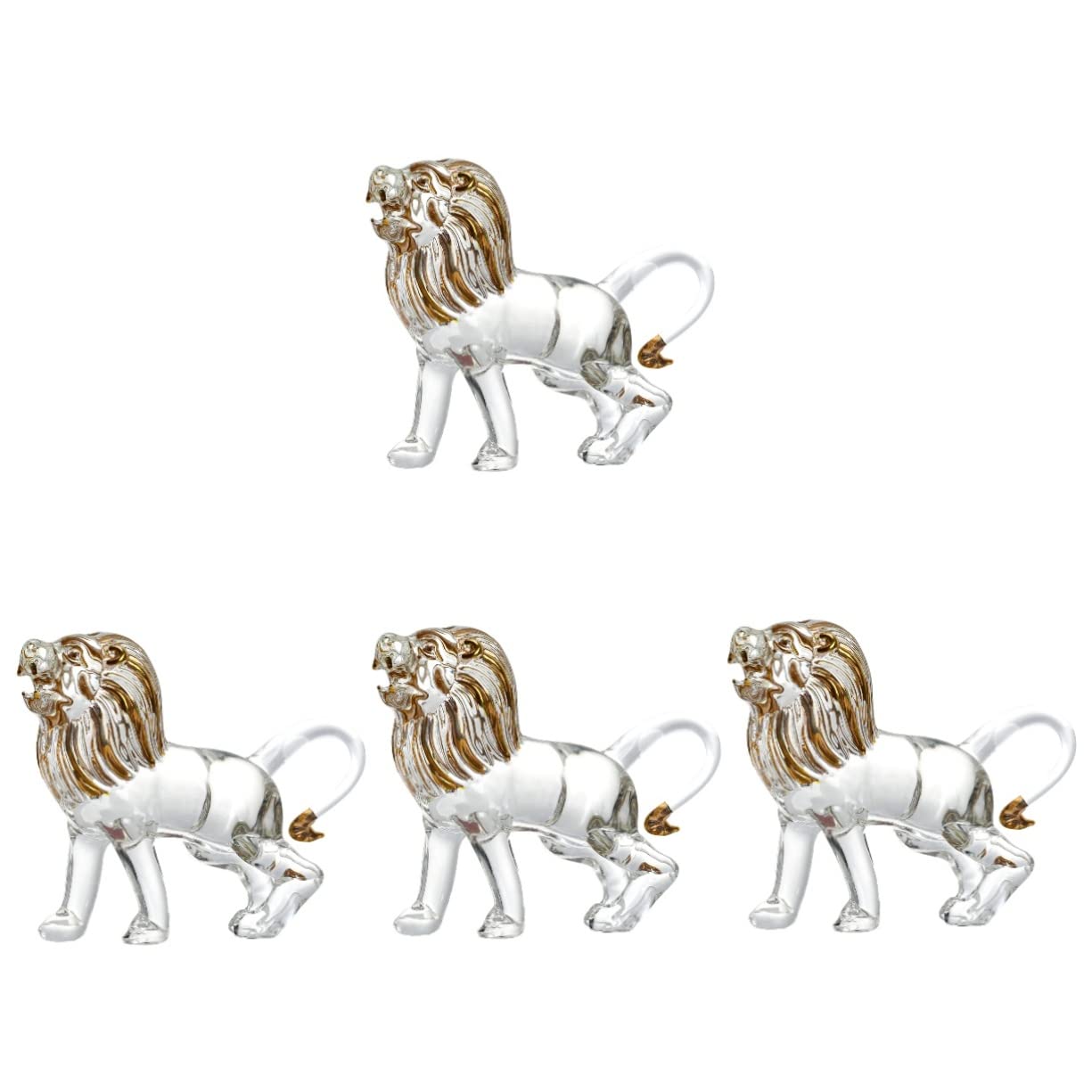 ガラスアート猫とライオン