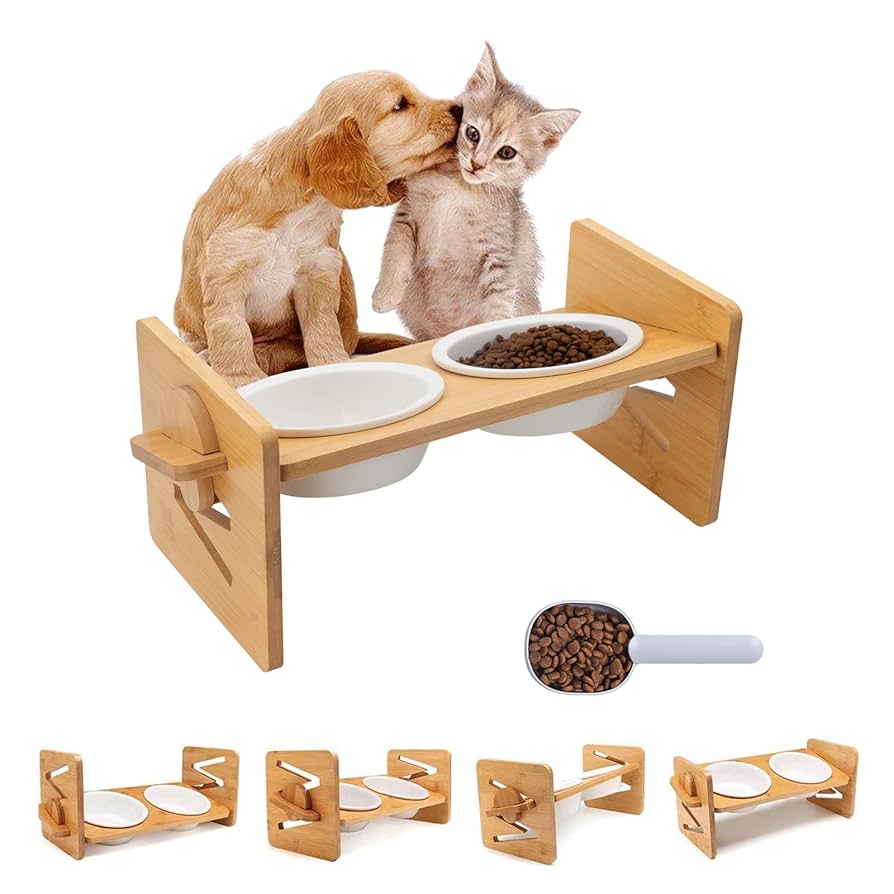 北欧 ポーランド食器 おしゃれ 猫 犬 高さのある餌皿 フードボウル