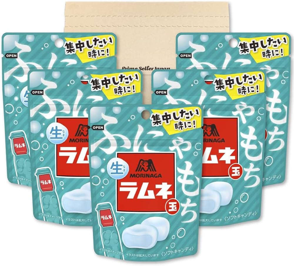 Amazon.co.jp: 森永製菓 生ラムネ玉 32g ×5袋セット PSJBOX ふにゃもち