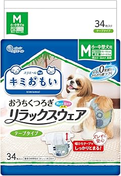 Amazon | エリエール Pet キミおもい リラックスウェア M 34枚 犬用