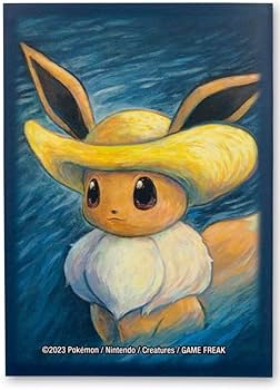 ポケモン保証書有ゴッホピカチュウ イーブイキャンバスアート バラ売り