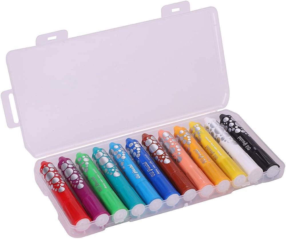 Amazon.co.jp: クレヨン くり出し式 色鉛筆 水溶性 パステル 無毒 安全