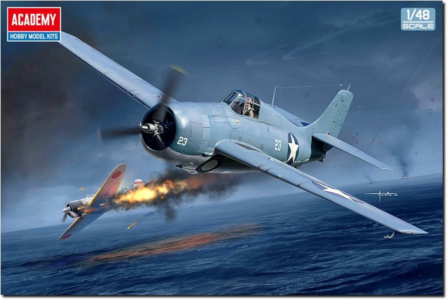 Amazon.com: ACADEMY HOBBY MODEL KITS USN F4F4 Wildcat - Fighter