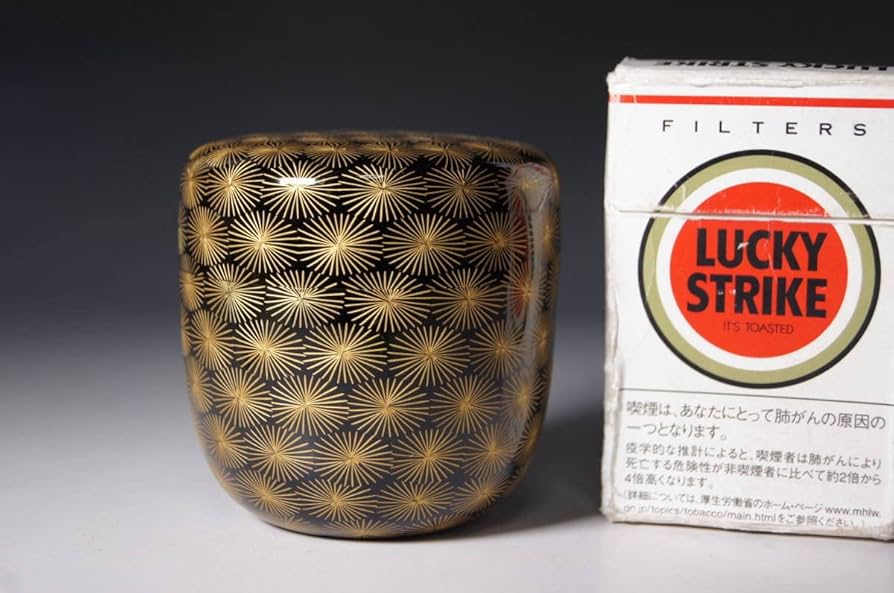 Amazon.co.jp: 真贋保証□前志芸男 作□ 輪島塗 棗 沈金唐松文様 大棗