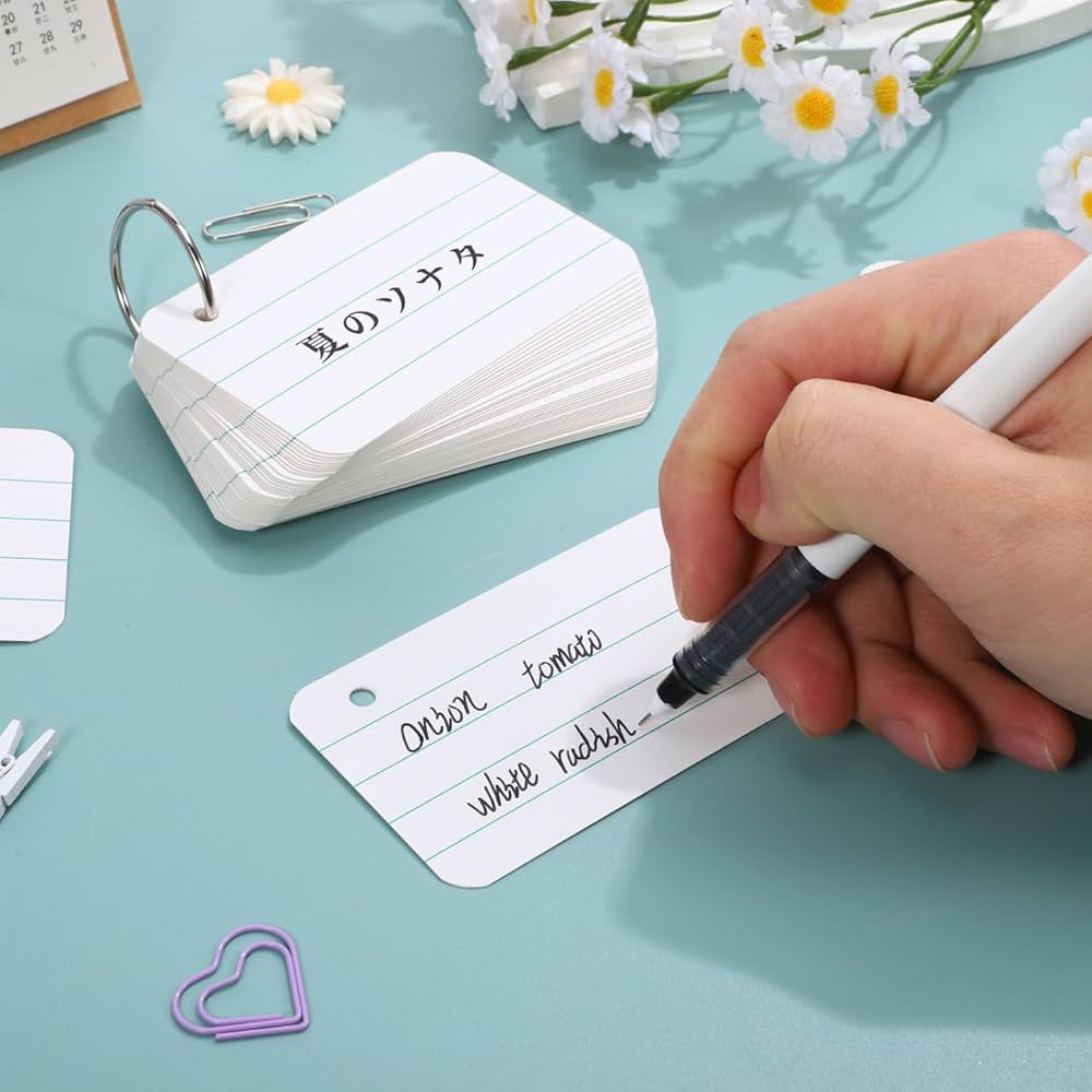 Amazon | SEWACC 単語カード 単語帳 大きめ リング付き 暗記カード