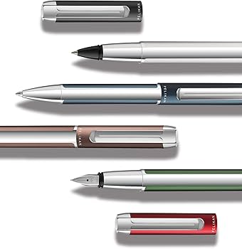 Amazon | Pelikan Pura P40 万年筆 細字 シルバー 各1本 (952028
