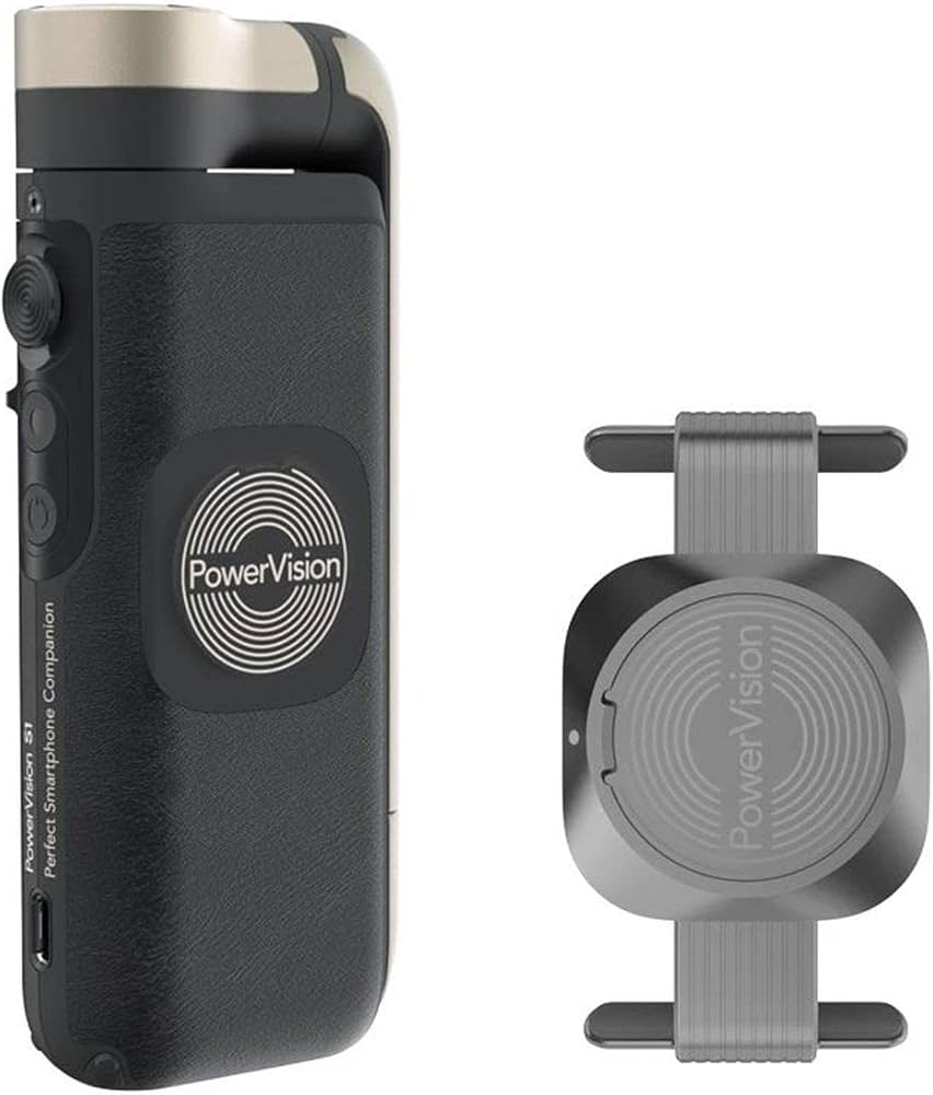 PowerVisionスマホ用3軸ジンバル、モバイルバッテリー、内蔵スタンド
