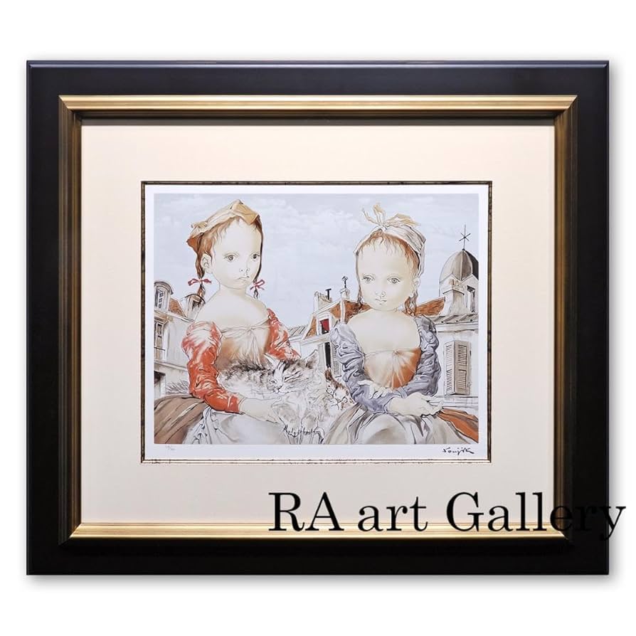 F藤田嗣治のオリジナル木版画・1925年製作 本物保証 X藤田嗣治の木