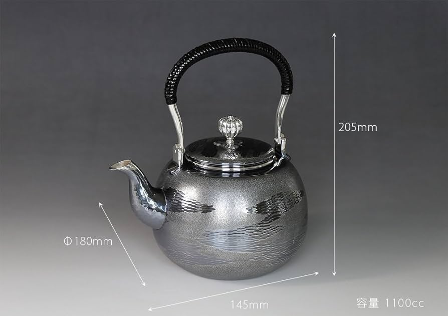 秀夆堂造 急須 いぶし銀 茶道具 秀峰堂造 燻銀 いぶし銀 急須 黄銅製