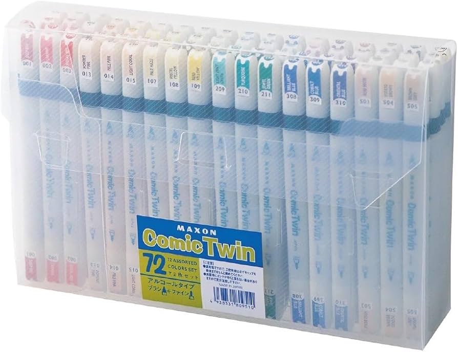 Amazon.co.jp: マクソン アルコールマーカー コミックツイン 72色