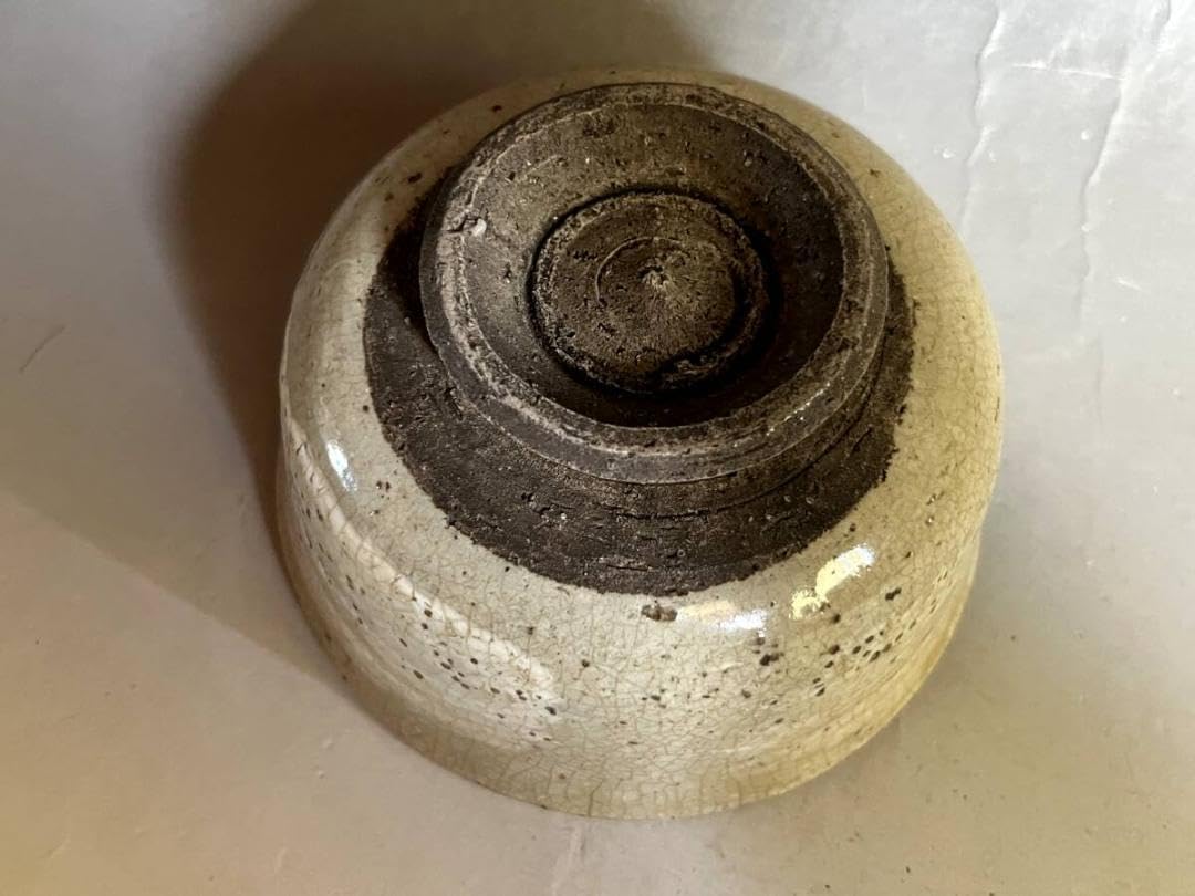茶碗古刷毛目 時代物碗 ぐい呑み 白釉 古いお茶道具 古美術 時代物